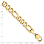 10k 10mm Flat Figaro Chain