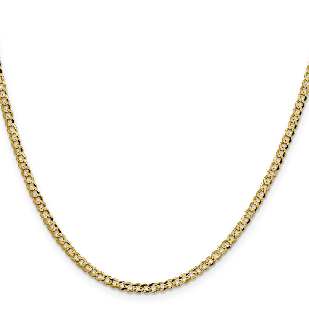 10k 3.1mm Lightweight Flat Cuban Chain