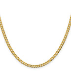 10k 3.7mm Lightweight Flat Cuban Chain