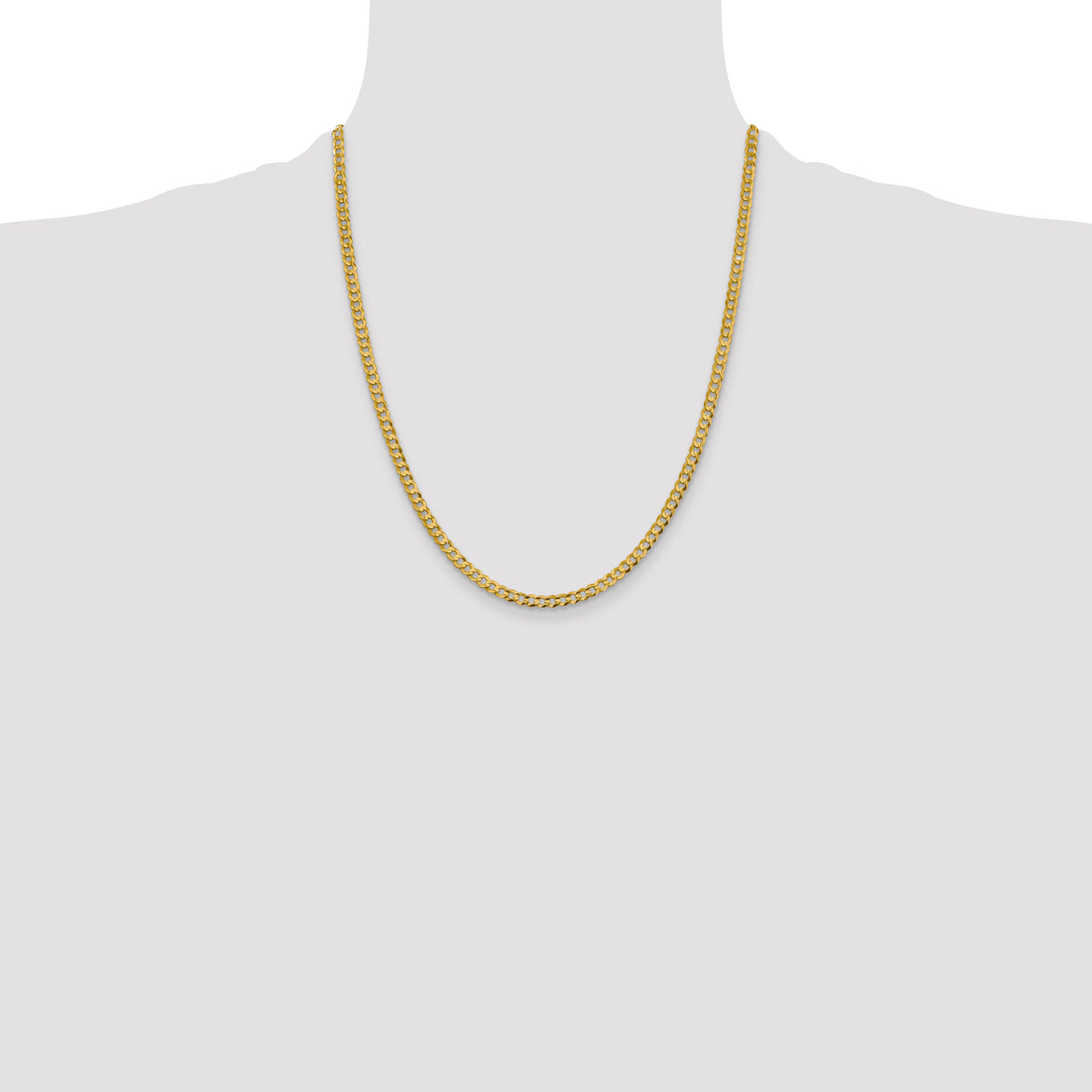 10k 3.7mm Lightweight Flat Cuban Chain