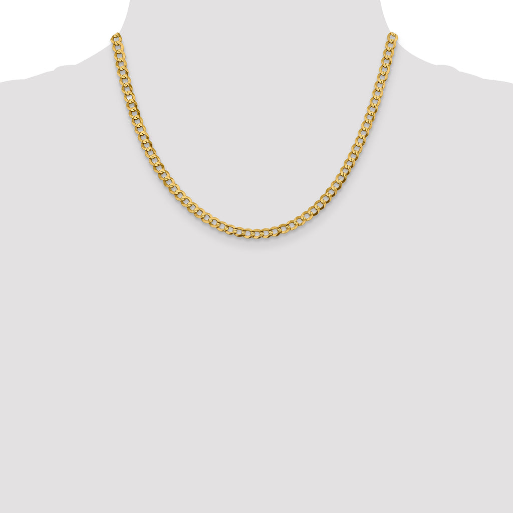 4.7mm 10K Yellow Gold Cuban Link Chain - Sophia Jewelers