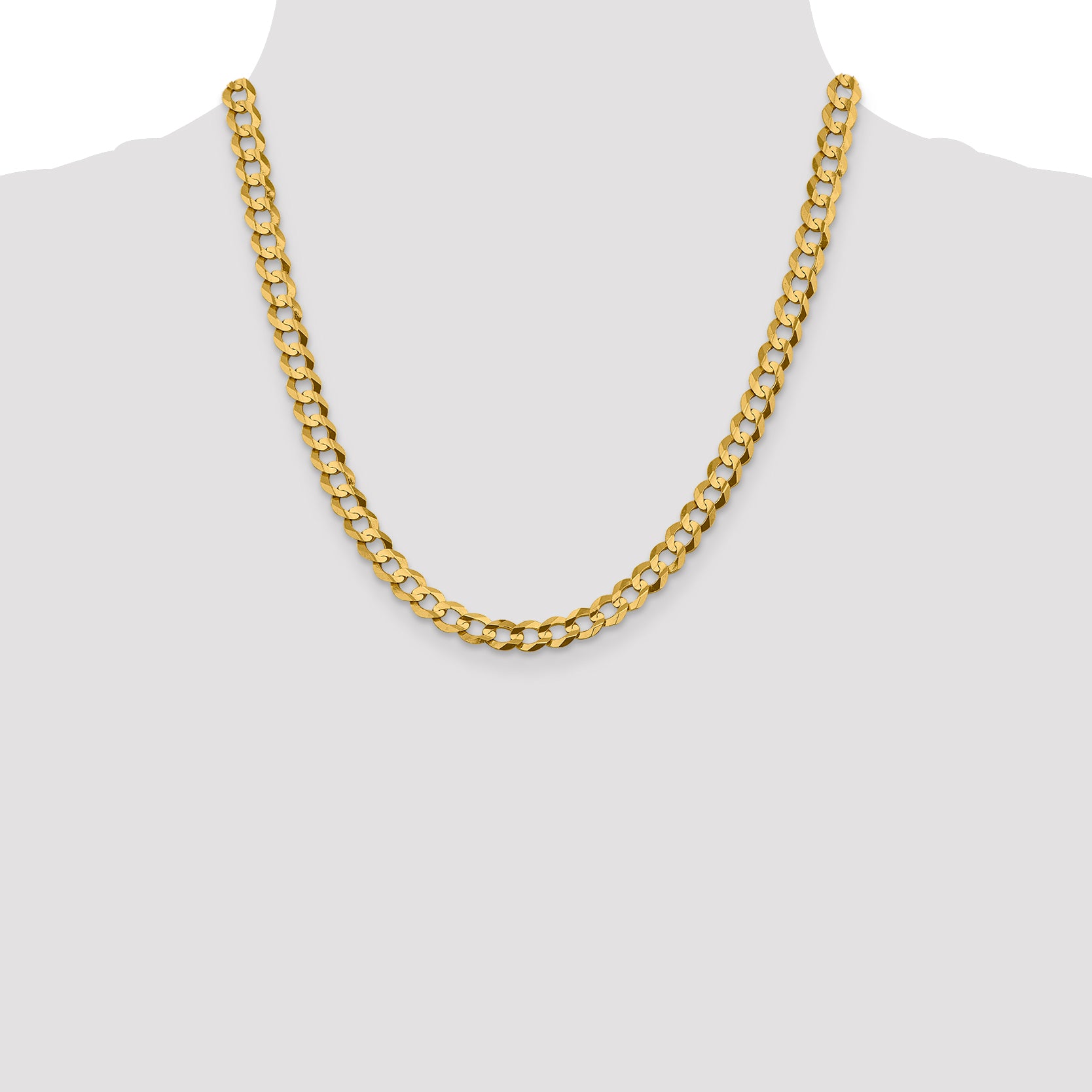 7.2mm 10K Yellow Gold Cuban Link Chain - Sophia Jewelers
