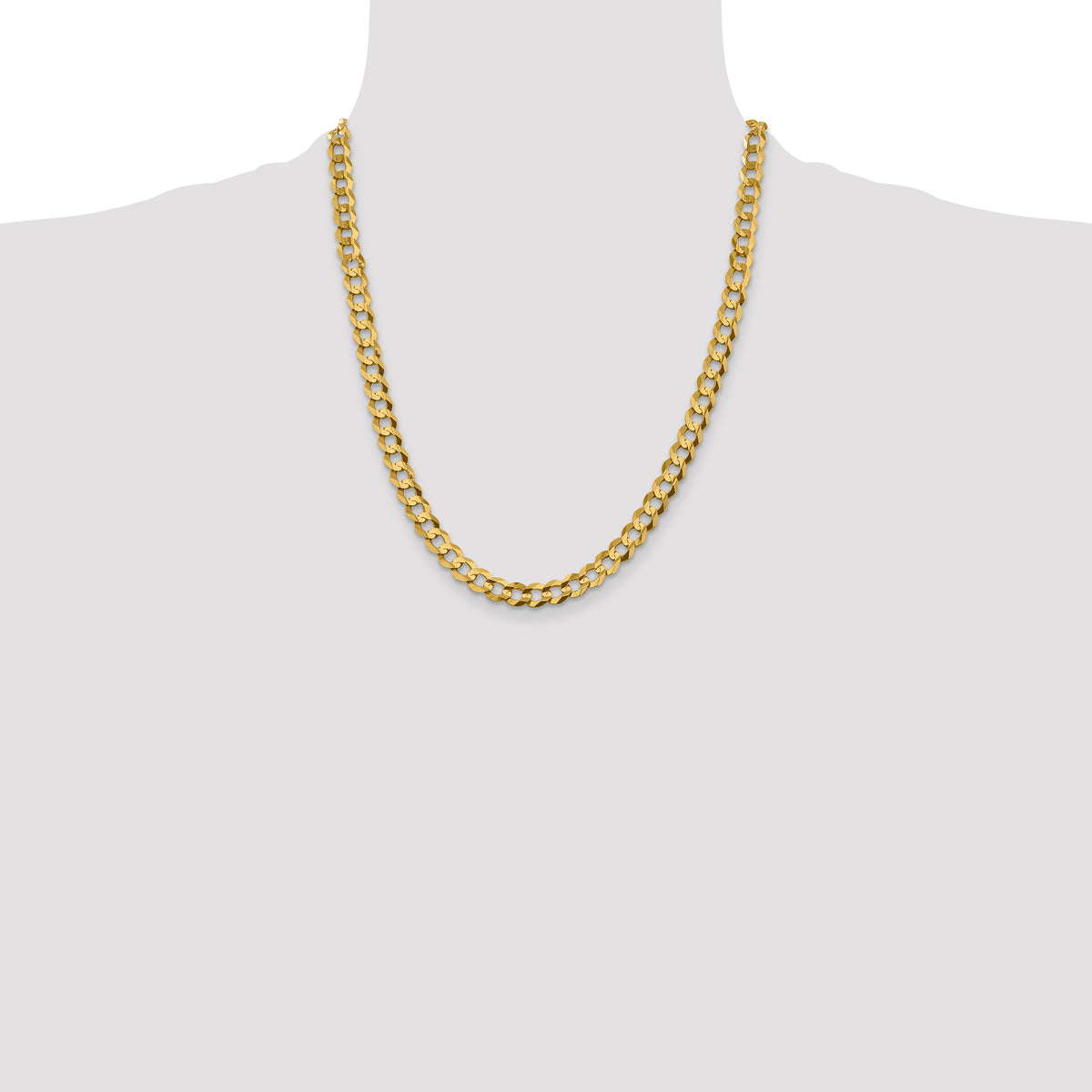 10k 7.2mm Lightweight Flat Cuban Chain