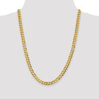 10k 7.2mm Lightweight Flat Cuban Chain
