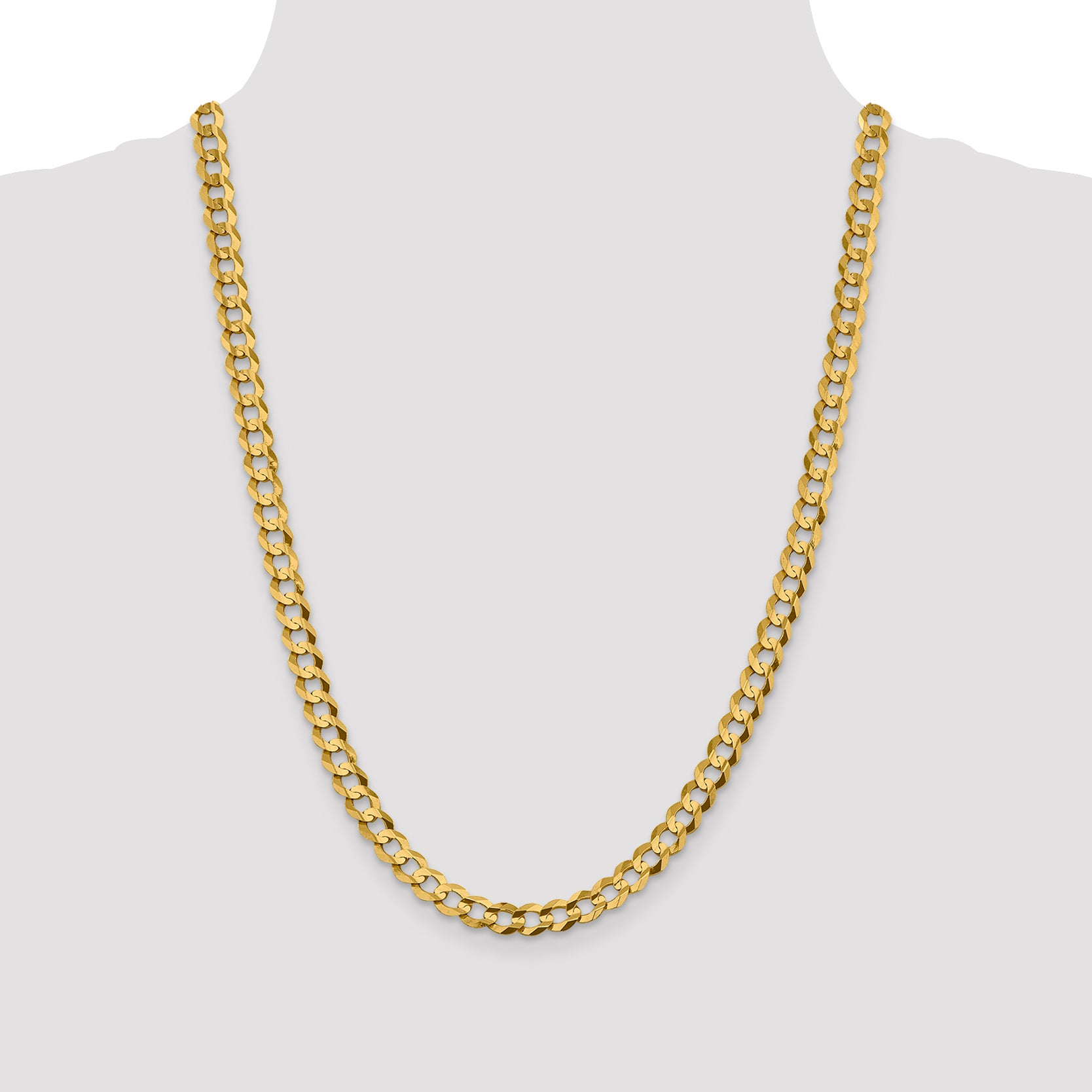 10k 7.2mm Lightweight Flat Cuban Chain