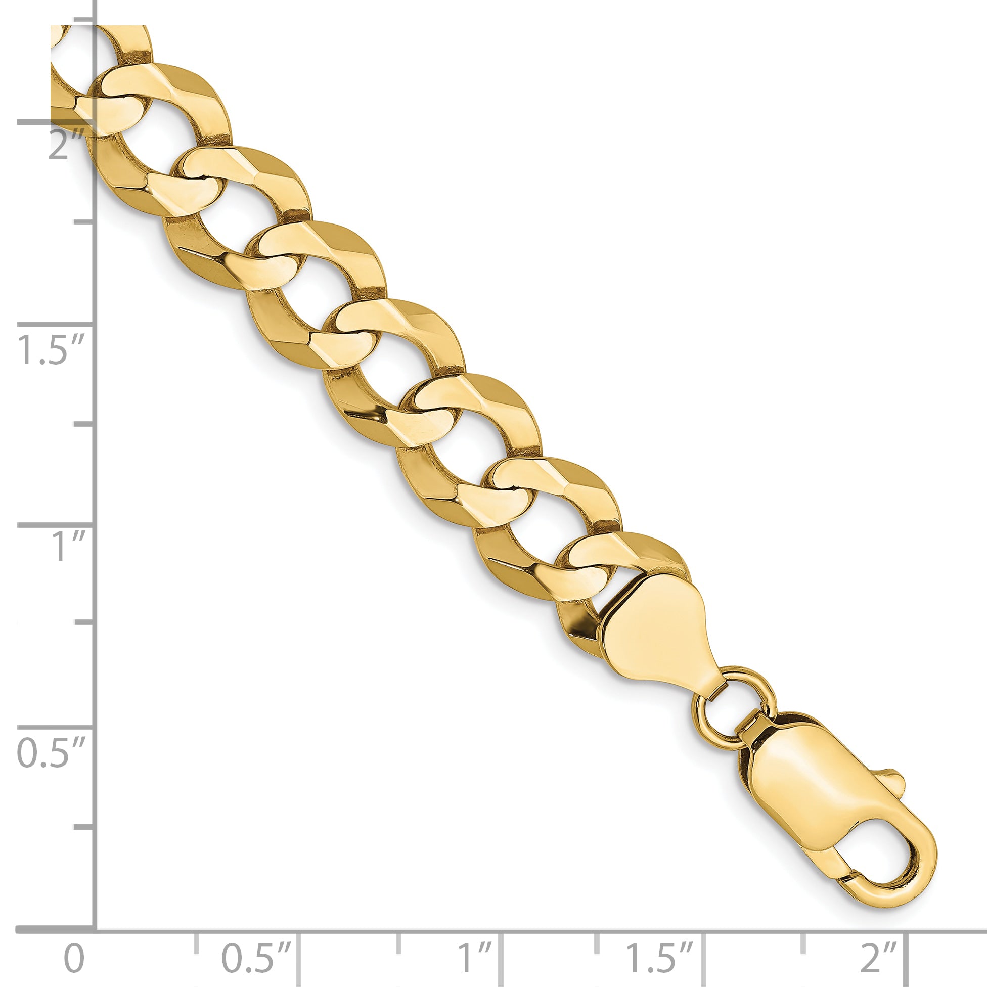 8.3mm 10K Yellow Gold Cuban Link Chain Secondary image