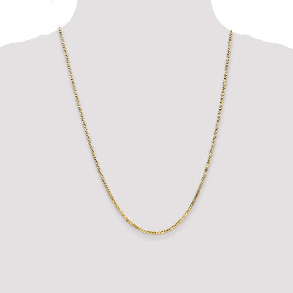 10k 2.2mm Flat Beveled Curb Chain