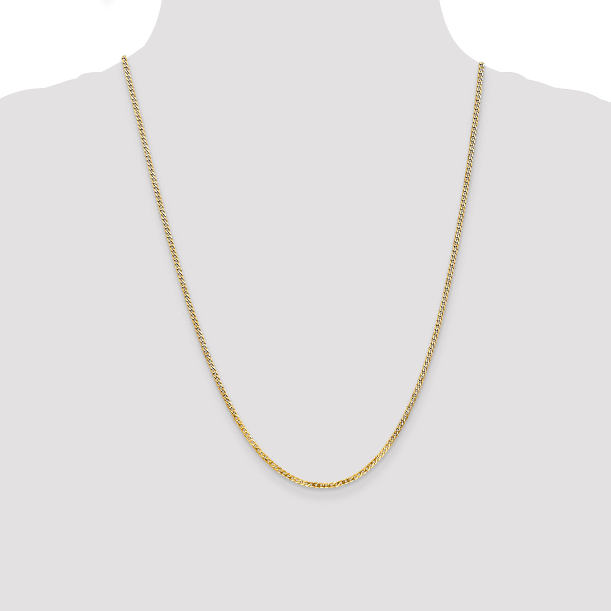 10k 2.2mm Flat Beveled Curb Chain