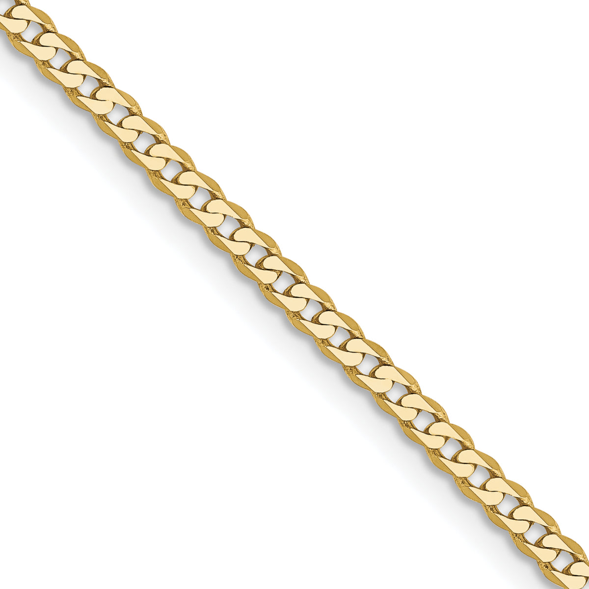 10k 2.2mm Flat Beveled Curb Chain