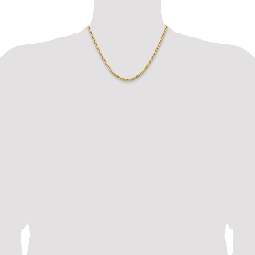 3.5mm 10K Yellow Gold Miami Cuban Link Chain - Sophia Jewelers