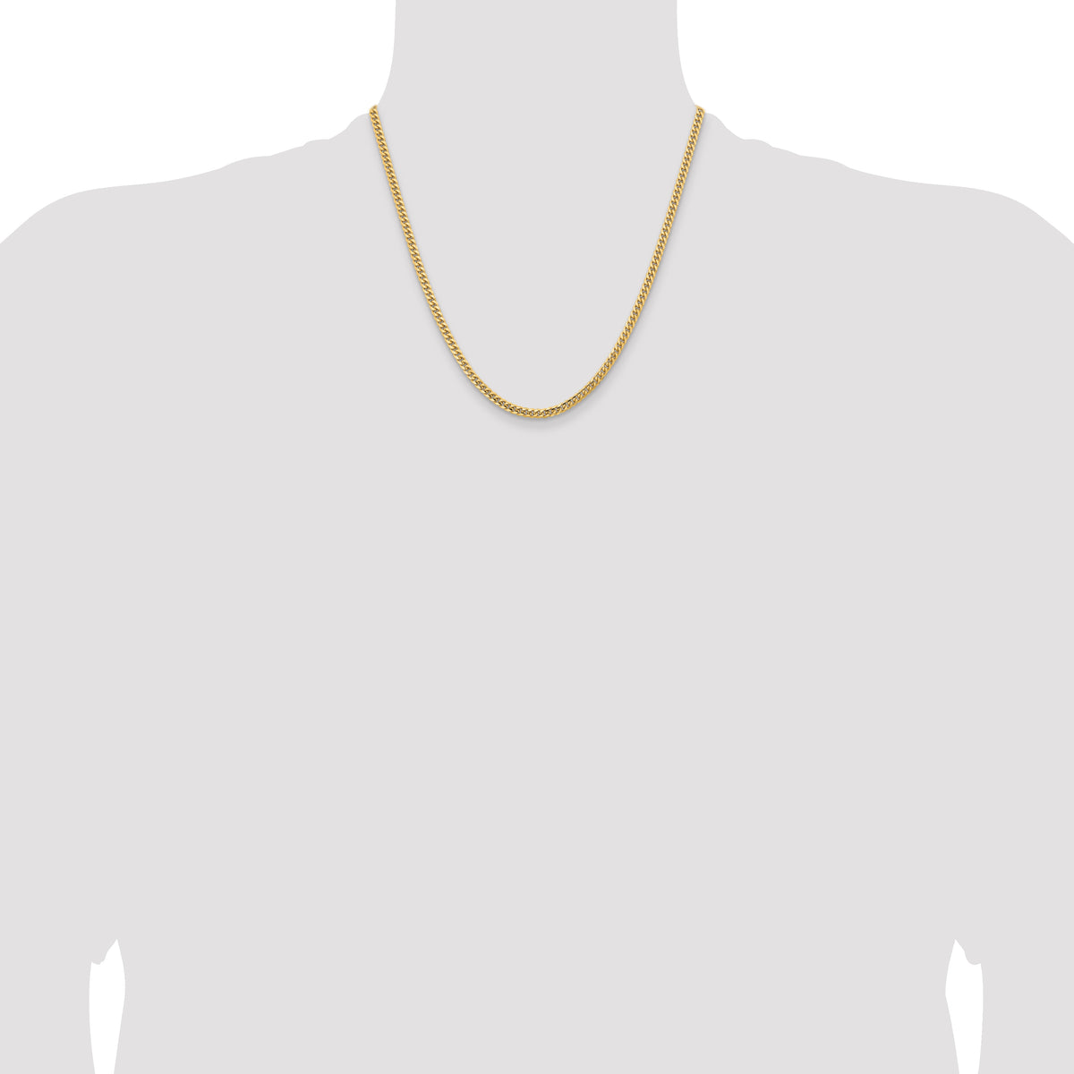 10k 3.5mm Solid Miami Cuban Chain