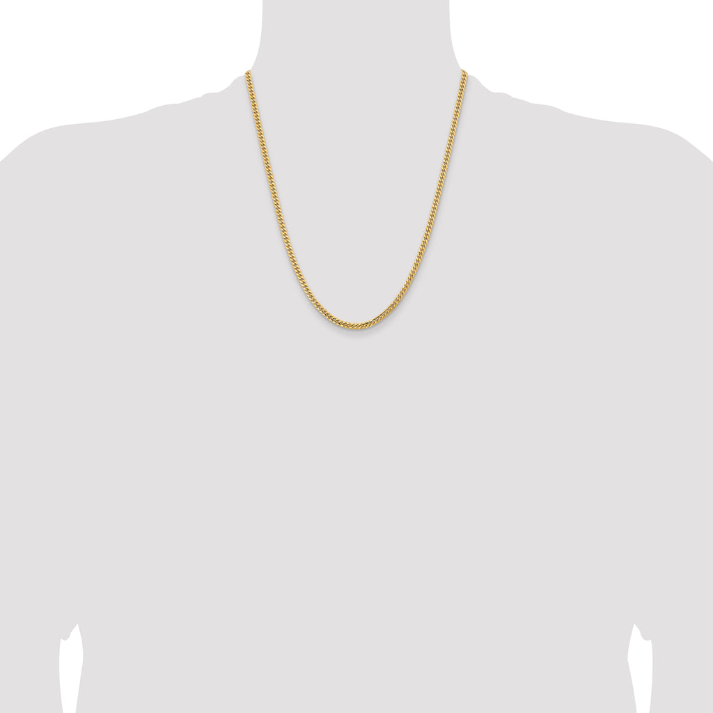 10k 3.5mm Solid Miami Cuban Chain