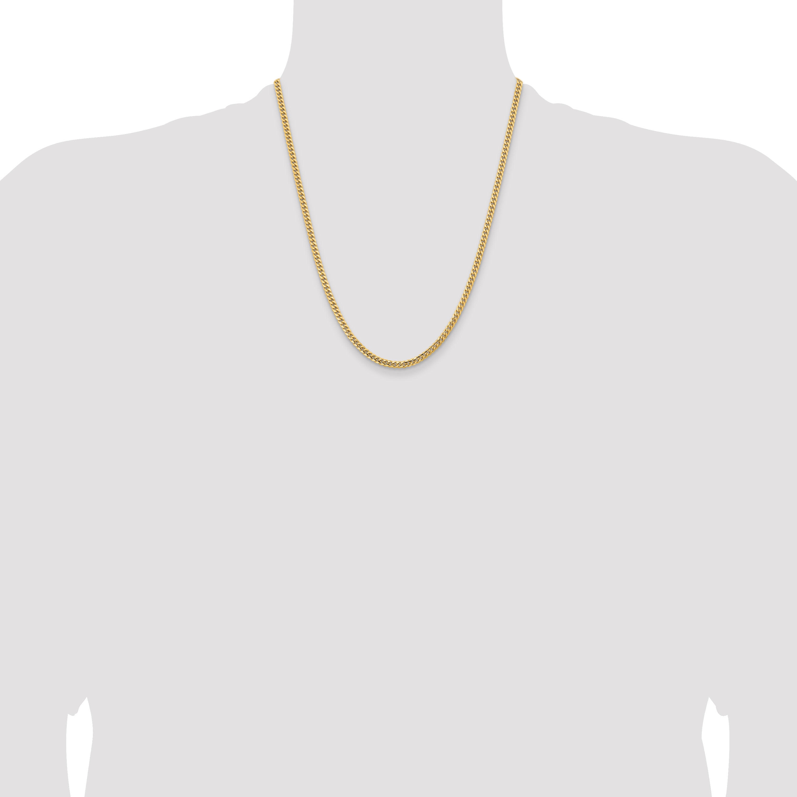 10k 3.5mm Solid Miami Cuban Chain