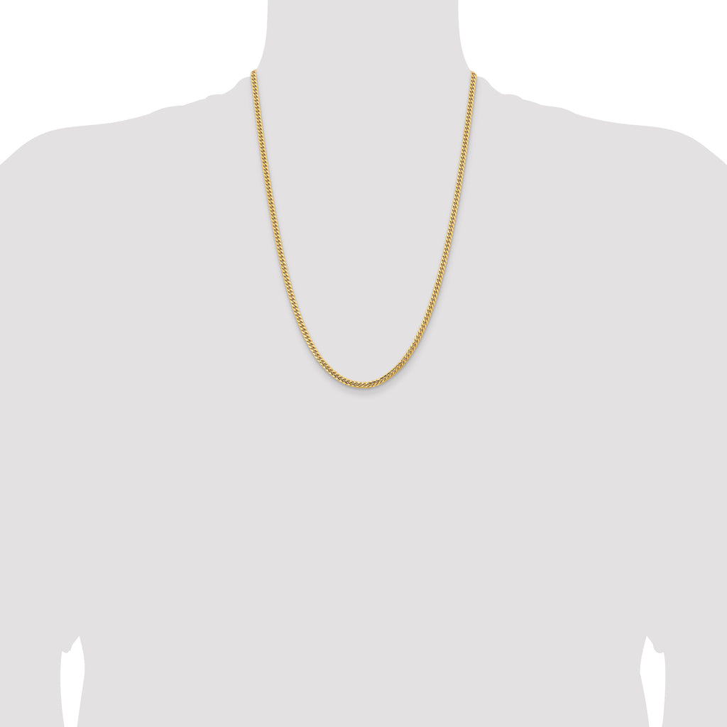 10k 3.5mm Solid Miami Cuban Chain