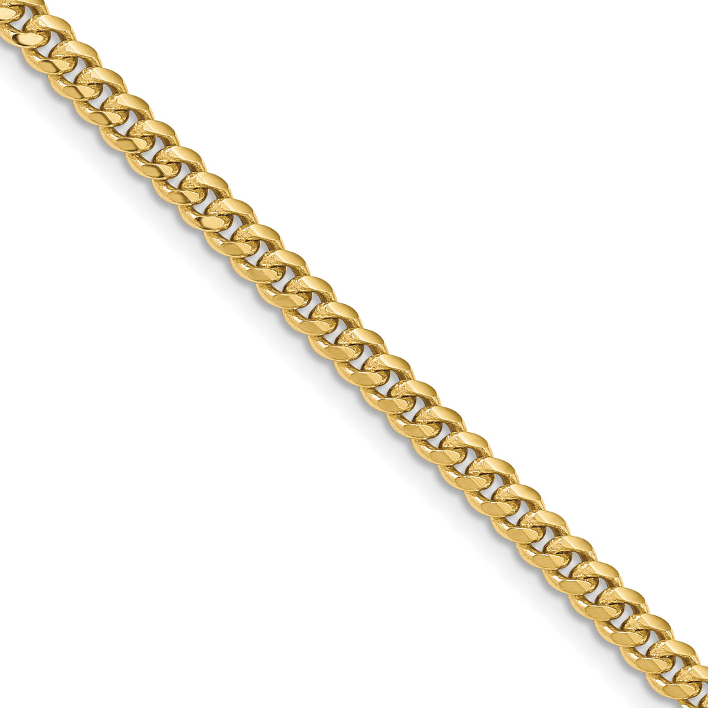 3.5mm 10K Yellow Gold Miami Cuban Link Chain - Sophia Jewelers