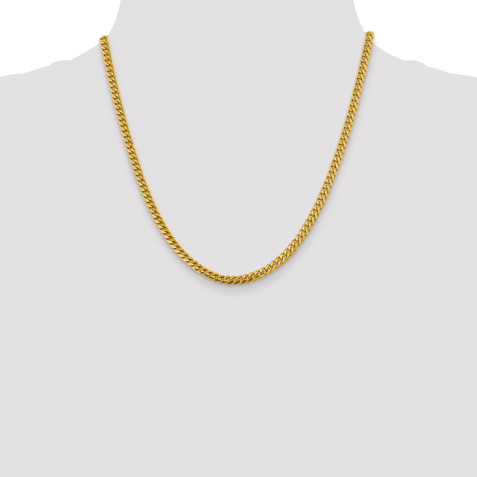 10k 4.25mm Solid Miami Cuban Chain