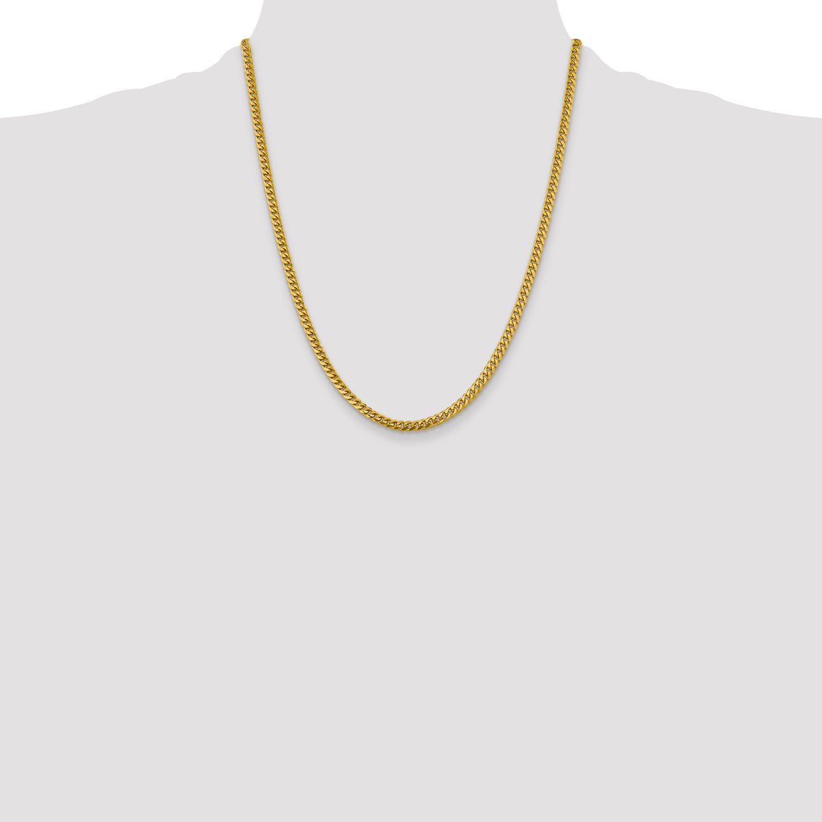 10k 4.25mm Solid Miami Cuban Chain