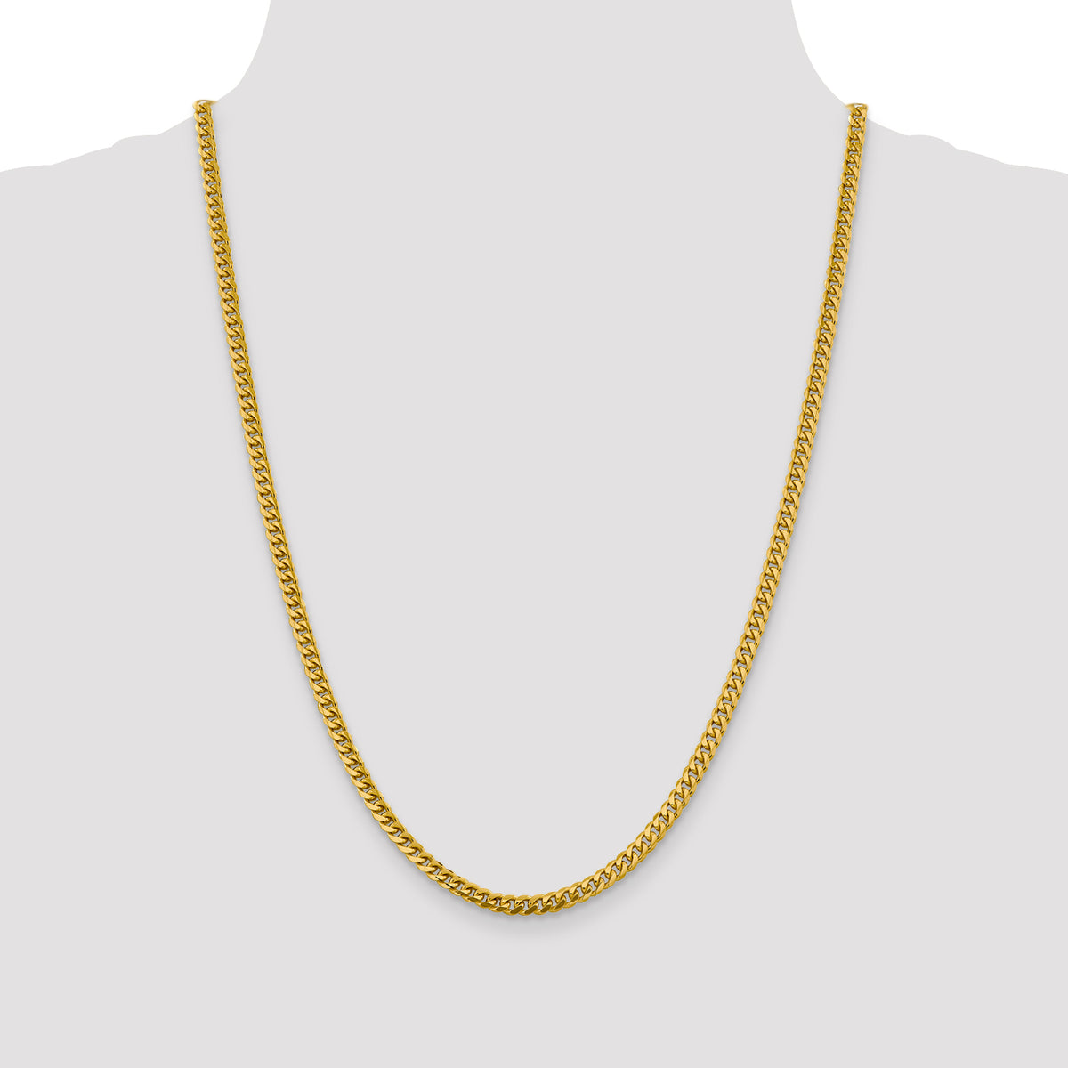 10k 4.25mm Solid Miami Cuban Chain