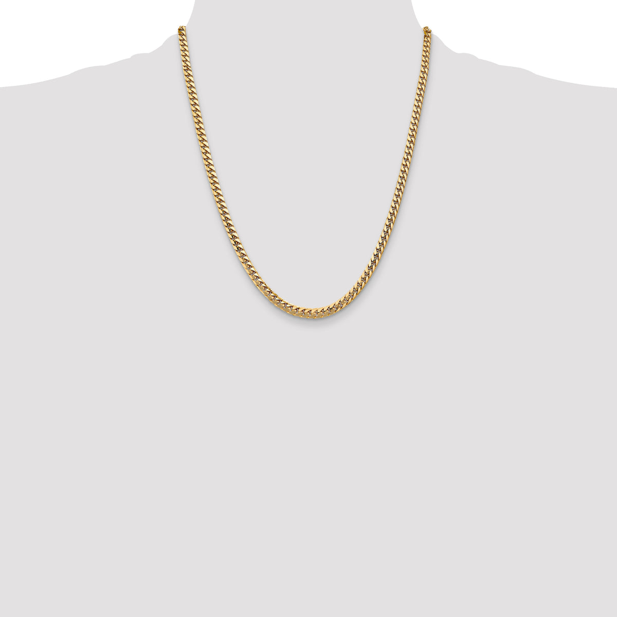 10k 4.3mm Solid Miami Cuban Chain