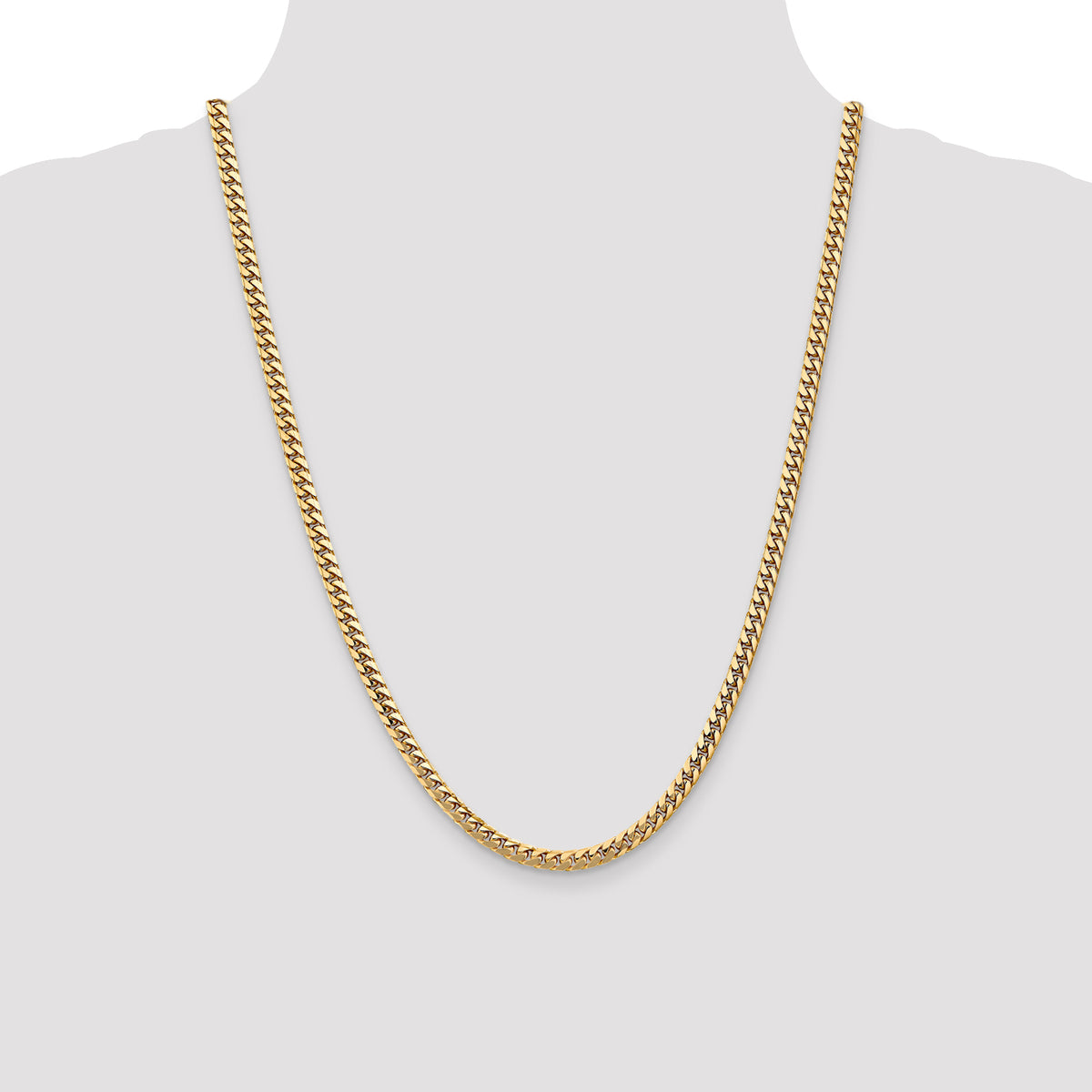 10k 4.3mm Solid Miami Cuban Chain