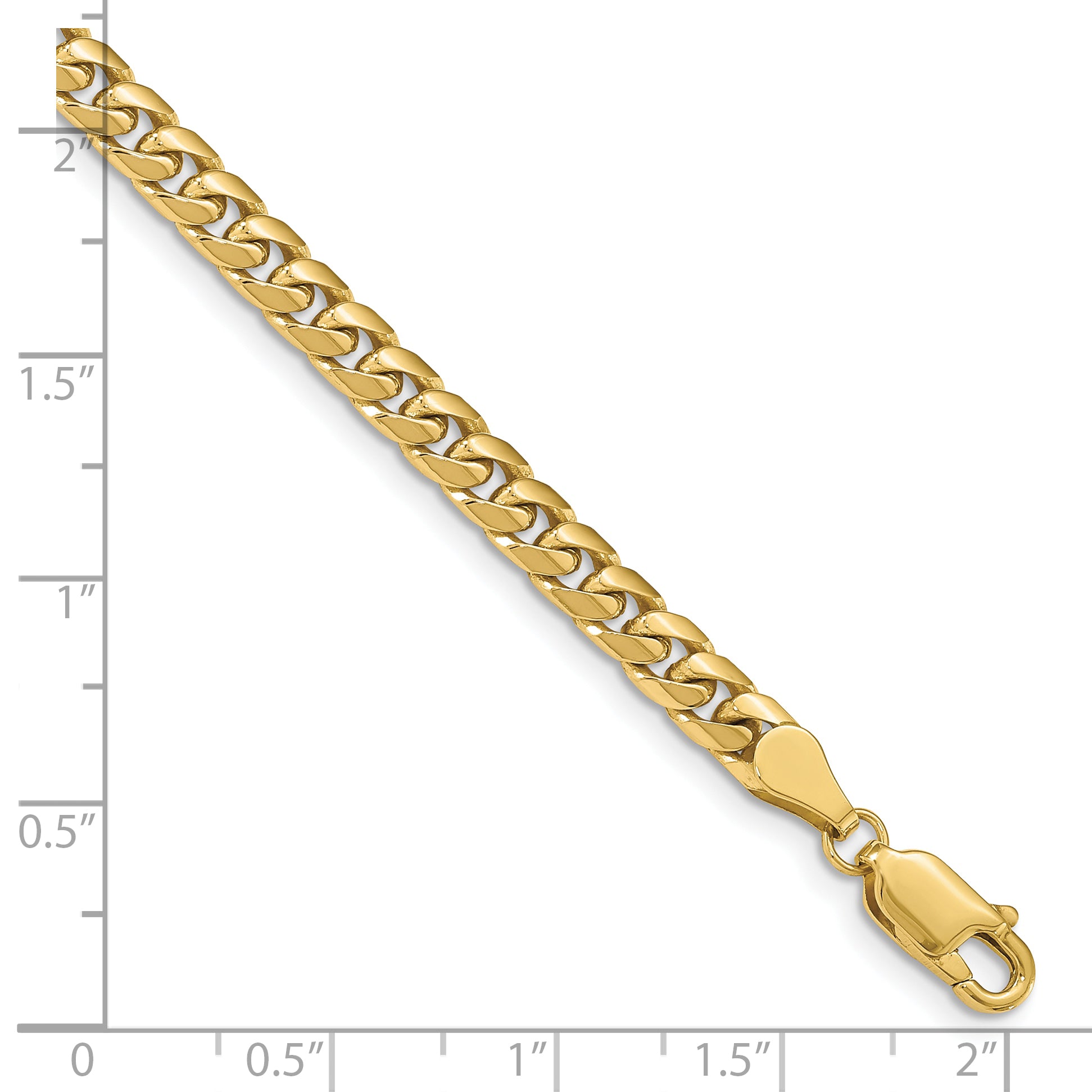 10k 4.3mm Solid Miami Cuban Chain