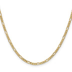 10k 2.5mm Semi-Solid Figaro Chain