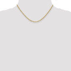 10k 2.5mm Semi-Solid Figaro Chain
