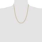 10k 2.5mm Semi-Solid Figaro Chain