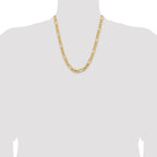 10k 8.5mm Semi-Solid Figaro Chain