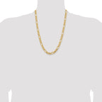 10k 8.5mm Semi-Solid Figaro Chain