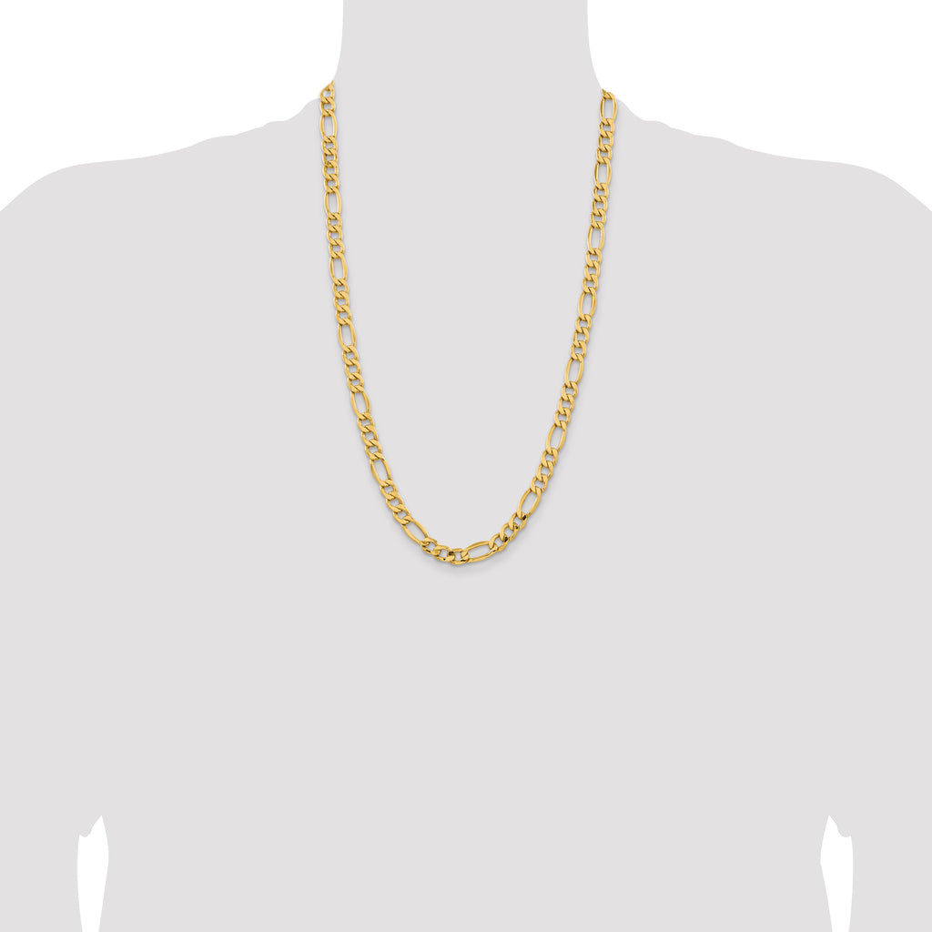 10k 8.5mm Semi-Solid Figaro Chain