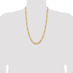 10k 8.5mm Semi-Solid Figaro Chain