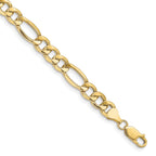 10k 8.5mm Semi-Solid Figaro Chain