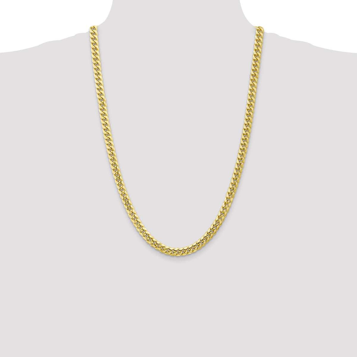 10k 6.75mm Semi-Solid Miami Cuban Chain