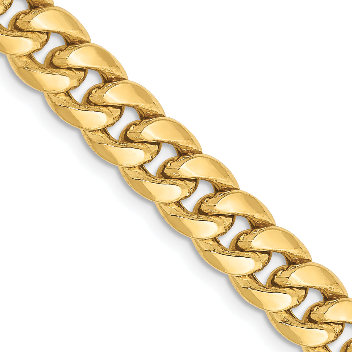 10k 6.75mm Semi-Solid Miami Cuban Chain