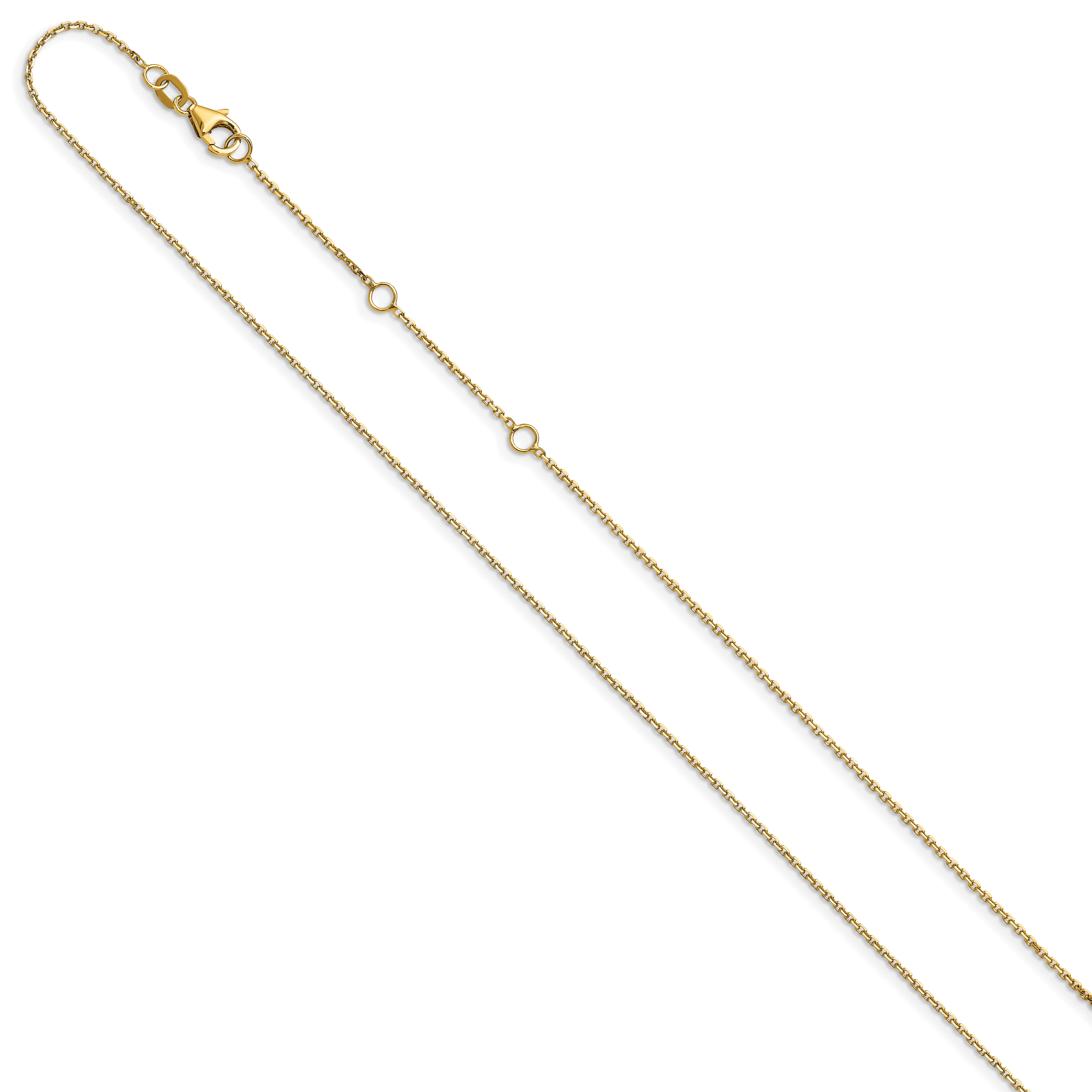 0.8mm 10K Yellow Gold Round Cable Chain - Sophia Jewelers