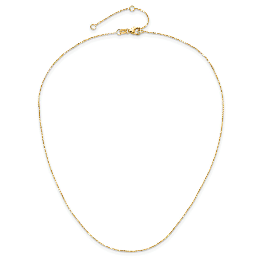 0.8mm 10K Yellow Gold Round Cable Chain - Sophia Jewelers