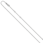 0.8mm 10K White Gold Round Cable Chain - Sophia Jewelers