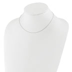 0.8mm 10K White Gold Round Cable Chain - Sophia Jewelers