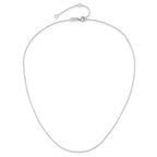 0.8mm 10K White Gold Round Cable Chain - Sophia Jewelers