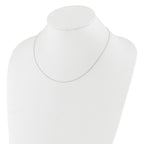 0.8mm 10K White Gold Round Cable Chain - Sophia Jewelers