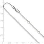 0.8mm 10K White Gold Round Cable Chain - Sophia Jewelers
