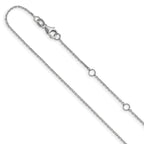 0.8mm 10K White Gold Round Cable Chain - Sophia Jewelers