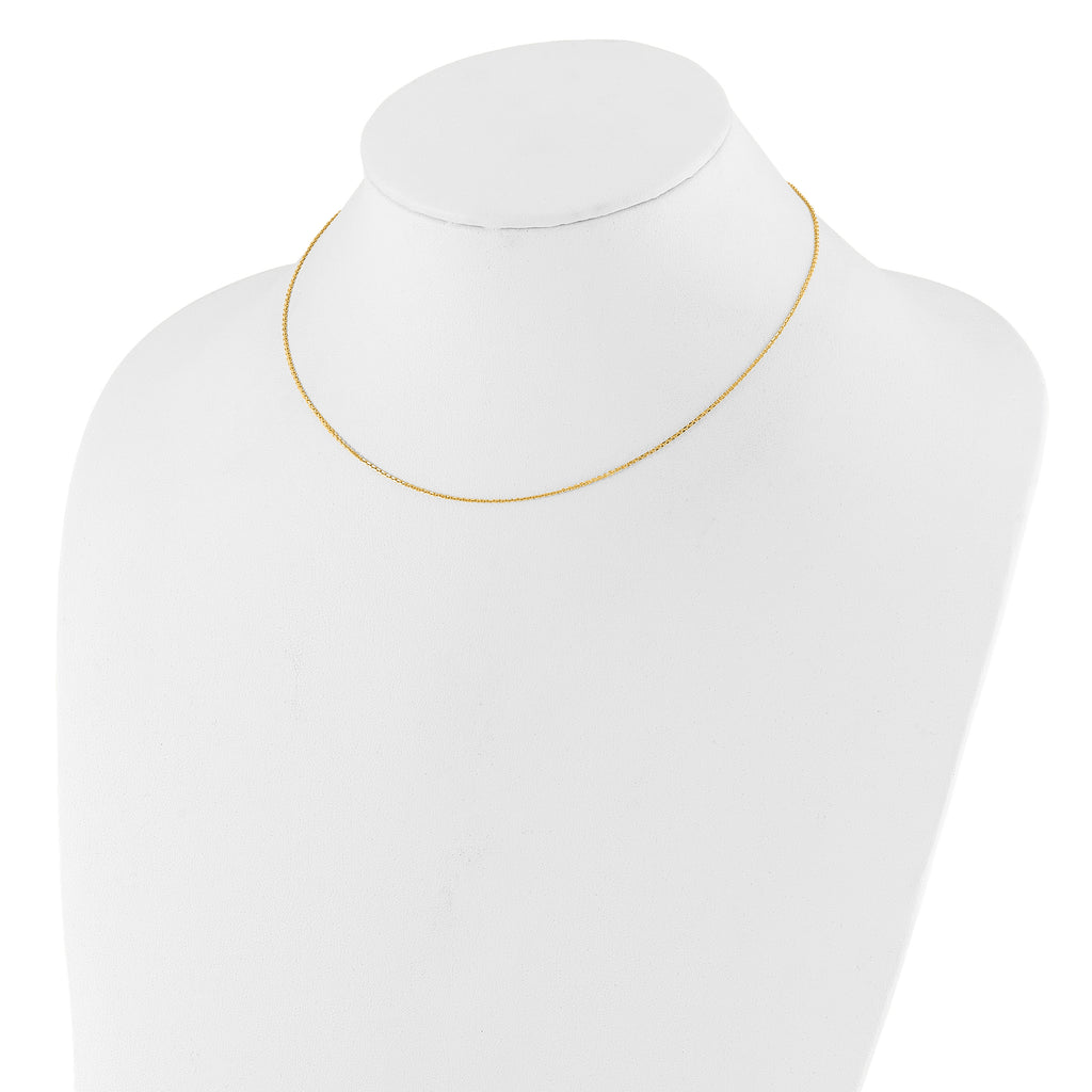 0.95mm 10K Yellow Gold Round Cable Chain - Sophia Jewelers