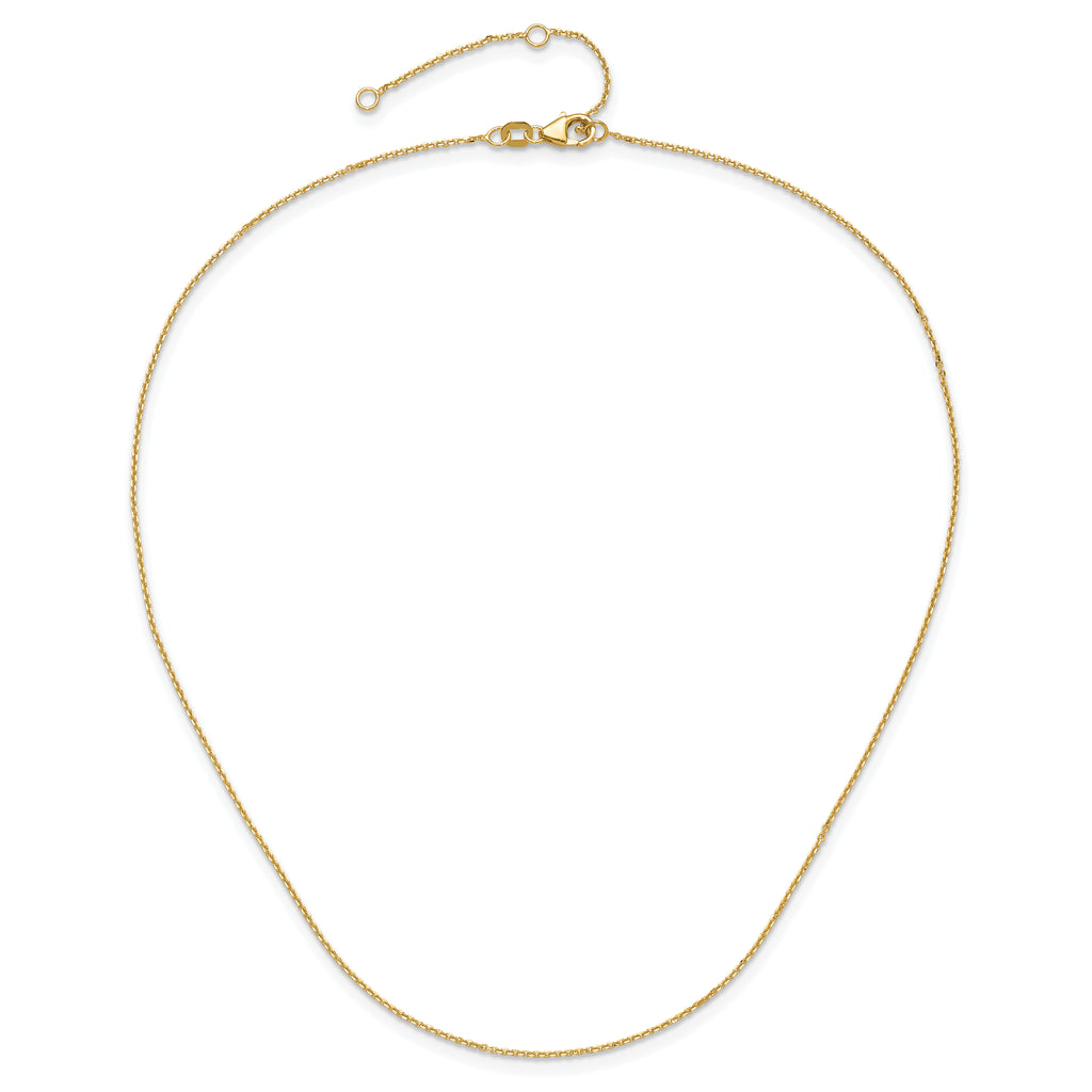 0.95mm 10K Yellow Gold Round Cable Chain - Sophia Jewelers