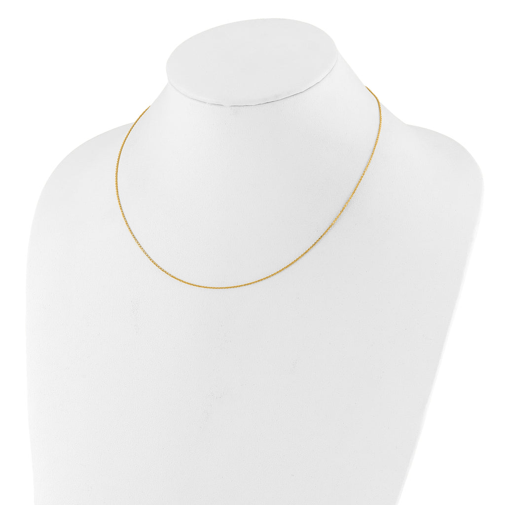 0.95mm 10K Yellow Gold Round Cable Chain - Sophia Jewelers