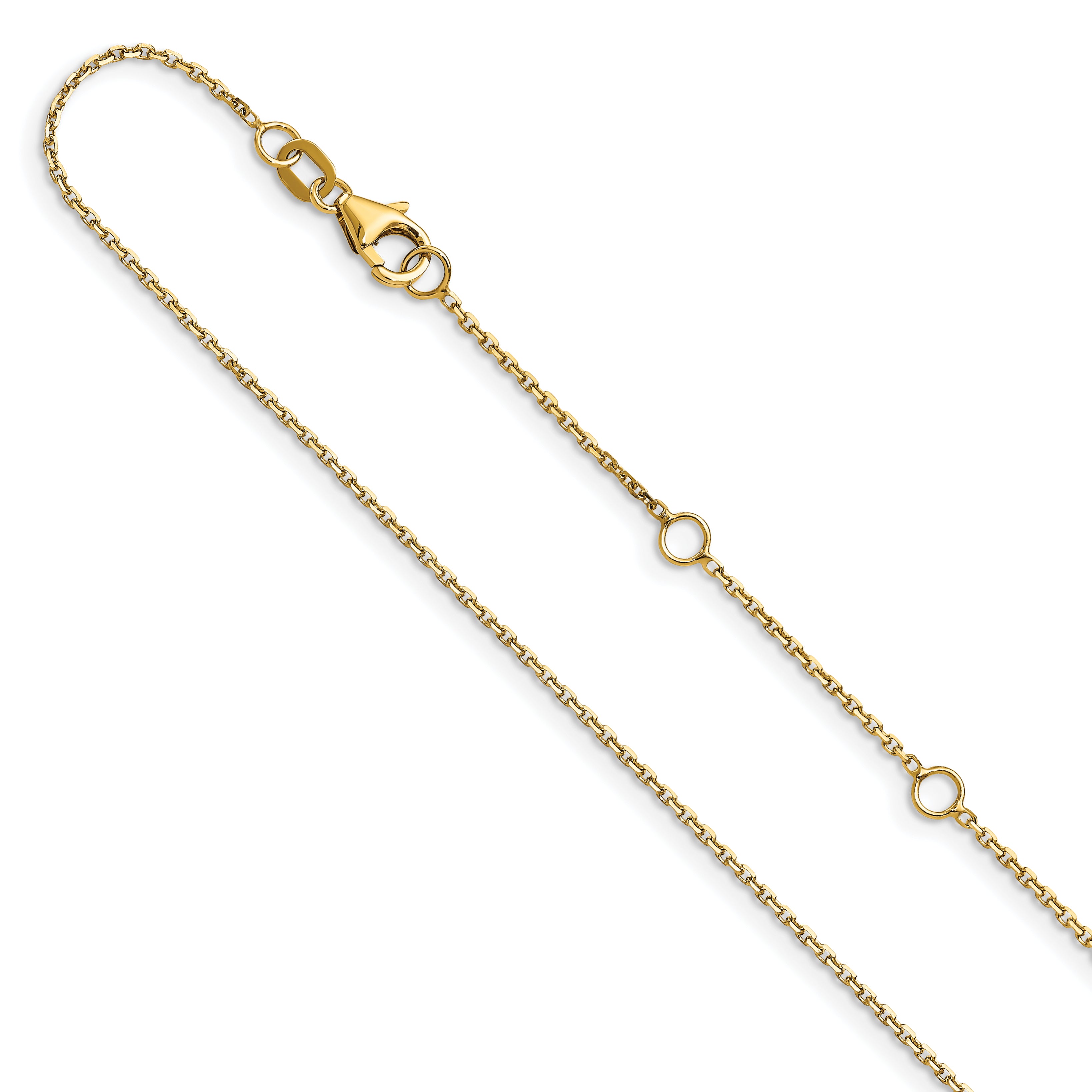 0.95mm 10K Yellow Gold Round Cable Chain - Sophia Jewelers Main image