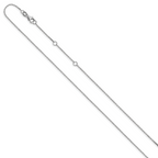 0.95mm 10K White Gold Round Cable Chain - Sophia Jewelers