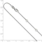 0.95mm 10K White Gold Round Cable Chain - Sophia Jewelers