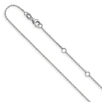0.95mm 10K White Gold Round Cable Chain - Sophia Jewelers